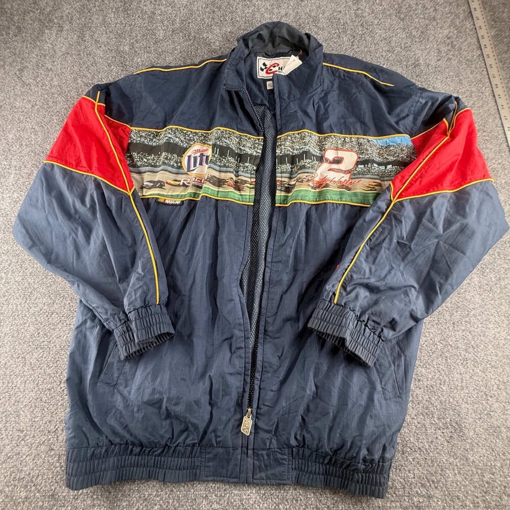 Chase Authentics Rusty Wallace Miller Lite NASCAR Racing Jacket Navy Blue XL